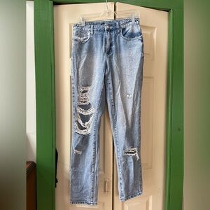 Distressed Light Blue Women's Jeans